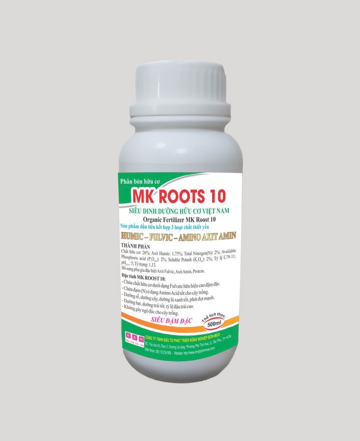 PHÂN BÓN HỮU CƠ MK ROOTS 10	